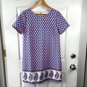 J.Crew Factory Women's Paisley Printed Short-Sleeve Gallery Dress Size 4